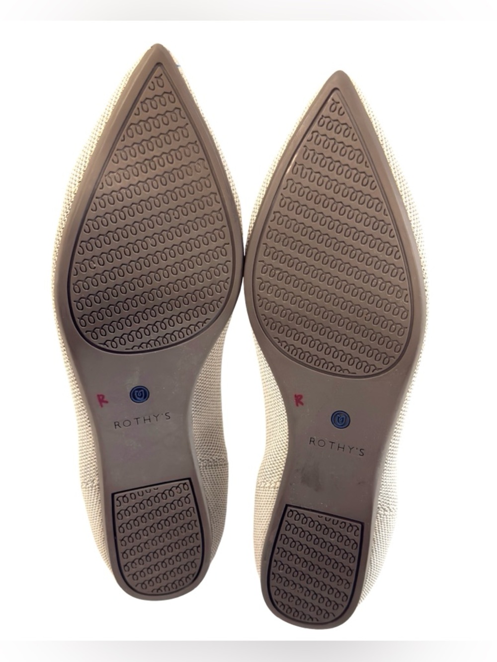 Rothy's The Point II Flax Birdseye Flats Diamond Twill Women's US Size 10.5 - Picture 8 of 8